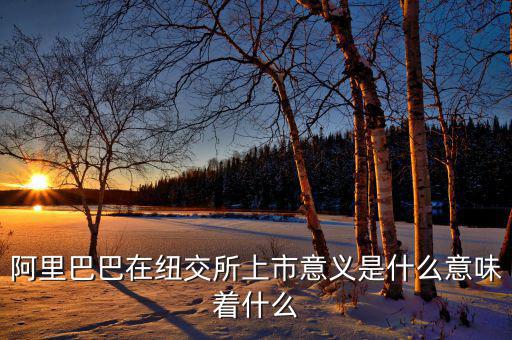 阿里巴巴在美國上市意味著什么，阿里巴巴在紐交所上市意義是什么意味著什么