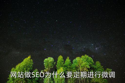 為什么要預(yù)調(diào)微調(diào)，網(wǎng)站做SEO為什么要定期進(jìn)行微調(diào)