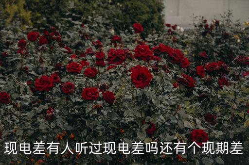 什么是現(xiàn)期差，現(xiàn)電差有人聽過現(xiàn)電差嗎還有個現(xiàn)期差