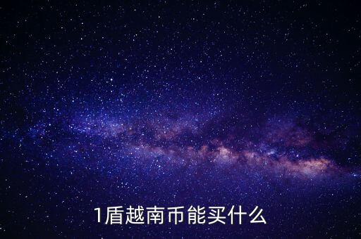 1盾越南幣能買(mǎi)什么