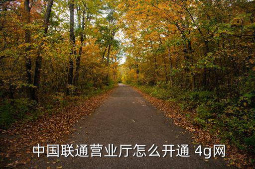  中國聯(lián)通營(yíng)業(yè)廳怎么開通 4g網(wǎng)