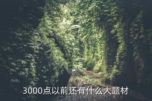 300073有什么題材，3000點(diǎn)以前還有什么大題材