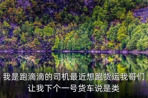 滴滴貨運(yùn)是什么，我是跑滴滴的司機(jī)最近想跑貨運(yùn)我哥們讓我下個(gè)一號(hào)貨車(chē)說(shuō)是類(lèi)