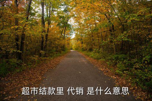 超市代銷是什么意思，代銷商品款是甚么意思