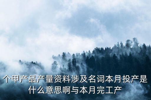 本月投入產(chǎn)量什么意思，本月投產(chǎn)是什么是產(chǎn)品入庫還是材料入庫