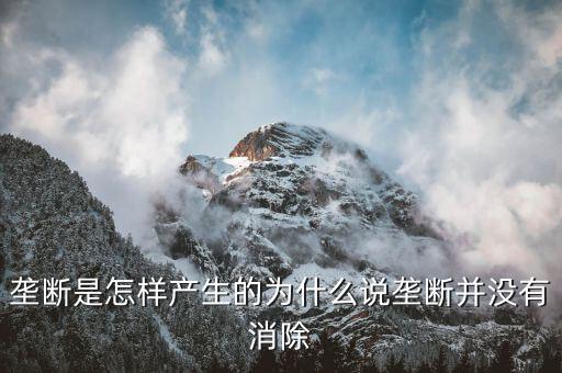 什么是壟斷，壟斷是怎樣產(chǎn)生的為什么說壟斷并沒有消除