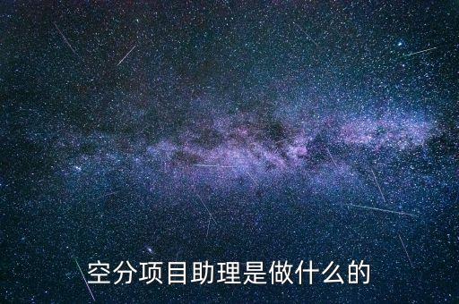 什么是空分項目，什么是空分