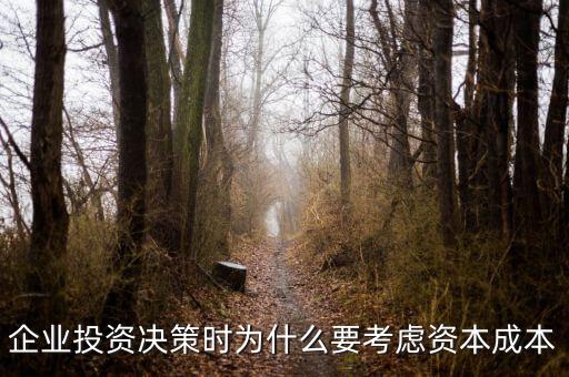 企業(yè)籌資為什么要考慮資金成本，企業(yè)籌資決策為什么要考慮資金成本