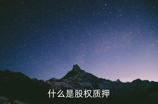 什么是股權質押反擔保，什么是股權質押
