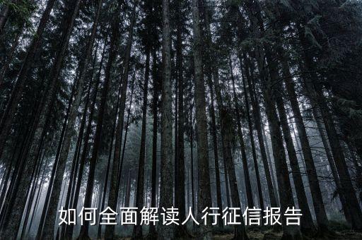 人行報告是什么意思，人民銀行的征信報告有什么作用和意義
