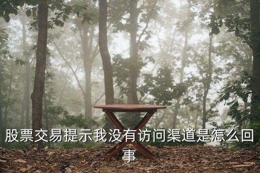 為什么股票賬戶(hù)沒(méi)有訪問(wèn)渠道，信達(dá)證券賬戶(hù)說(shuō)我沒(méi)有訪問(wèn)渠道為什么 求解釋