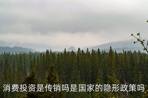 國(guó)家隱形政策是什么事，消費(fèi)投資是傳銷(xiāo)嗎是國(guó)家的隱形政策嗎