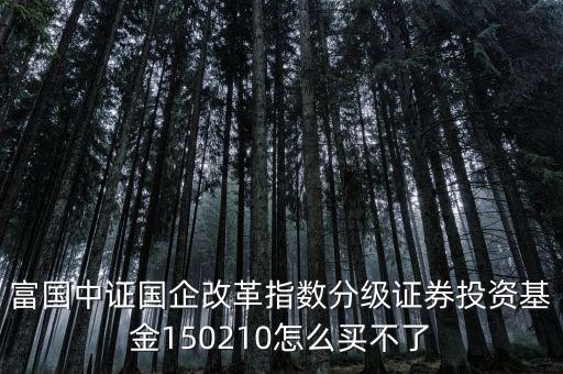 150210買的什么股票，富國中證國企改革指數(shù)分級證券投資基金150210怎么買不了