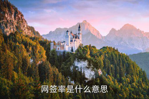 簽約率是什么意思，網(wǎng)簽率是什么意思