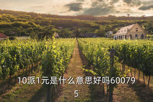 股票十派一是什么意思，股市里的10派1元是什么含義