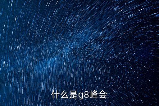2013年g8峰會主題是什么，什么是g8峰會