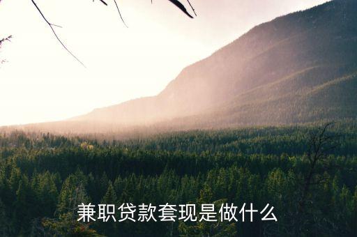 仁仁分期的兼職是什么，兼職貸款套現(xiàn)是做什么