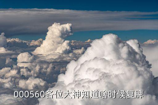 振東制藥什么時候復(fù)牌，000560各位大神知道啥時候復(fù)牌