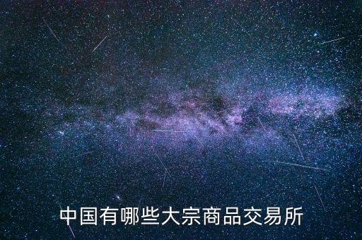 國內(nèi)有什么商品交易所，中國的商品交易所都有那幾家