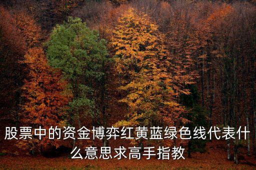 股票中的資金博弈紅黃藍(lán)綠色線(xiàn)代表什么意思求高手指教