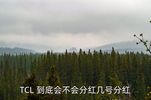 tcl什么時候分紅，TCL 到底會不會分紅幾號分紅