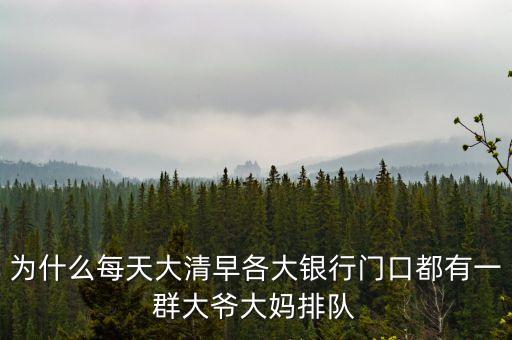 為什么今天銀行那么多老人排隊，為什么每天大清早各大銀行門口都有一群大爺大媽排隊