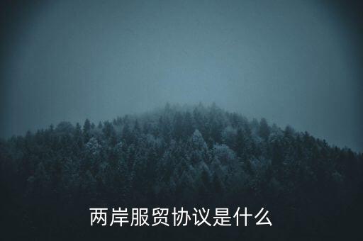 兩岸貨貿(mào)協(xié)議是什么，臺(tái)灣服貿(mào)協(xié)議是什么