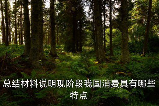 從材料的數(shù)據(jù)中反映了當前消費的什么特點，總結(jié)材料說明現(xiàn)階段我國消費具有哪些特點