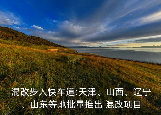  混改步入快車道:天津、山西、遼寧、山東等地批量推出 混改項(xiàng)目