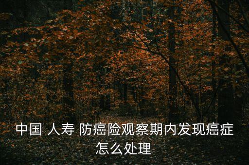 中國人壽防癌險實(shí)際案例