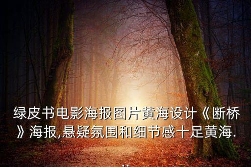  綠皮書電影海報圖片黃海設(shè)計《斷橋》海報,懸疑氛圍和細(xì)節(jié)感十足黃海...