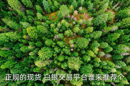 正規(guī)的現(xiàn)貨 白銀交易平臺(tái)誰(shuí)來推薦個(gè)
