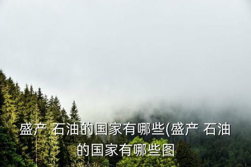 盛產 石油的國家有哪些(盛產 石油的國家有哪些圖