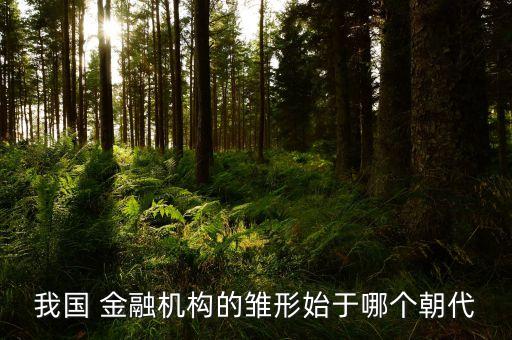 我國 金融機構的雛形始于哪個朝代