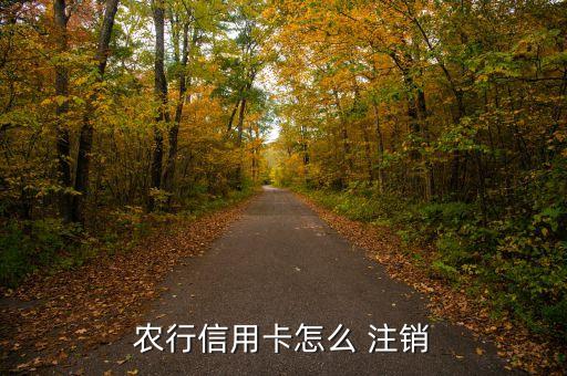 農(nóng)行信用卡怎么 注銷(xiāo)