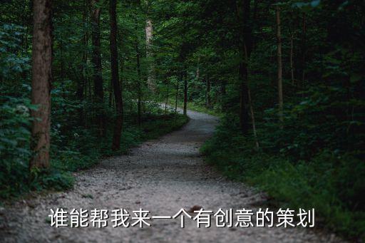 誰(shuí)能幫我來一個(gè)有創(chuàng)意的策劃