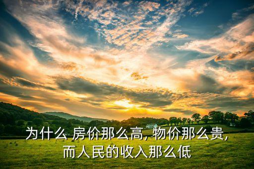 中國物價高房價高,物價高房價高稅收高消費(fèi)高還有什么高