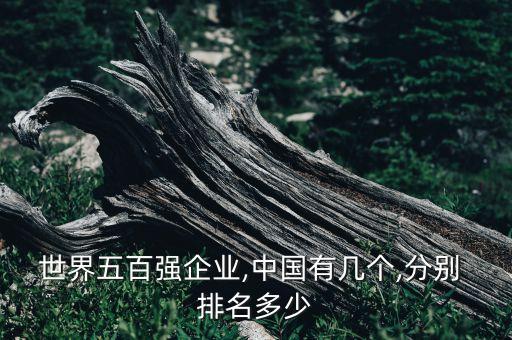 世界五百強(qiáng)企業(yè),中國有幾個,分別 排名多少