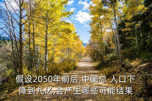 假設2050年前后,中國總 人口下降到九億,會產(chǎn)生哪些可能結(jié)果