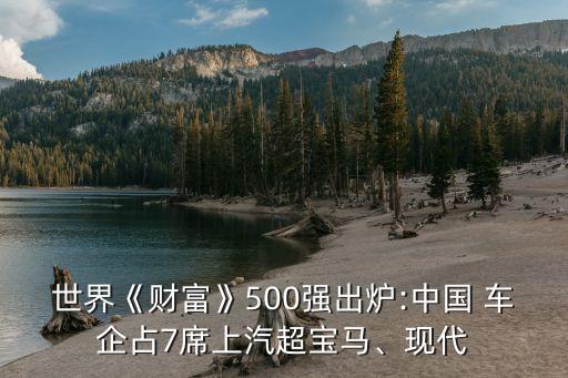 世界《財(cái)富》500強(qiáng)出爐:中國 車企占7席上汽超寶馬、現(xiàn)代