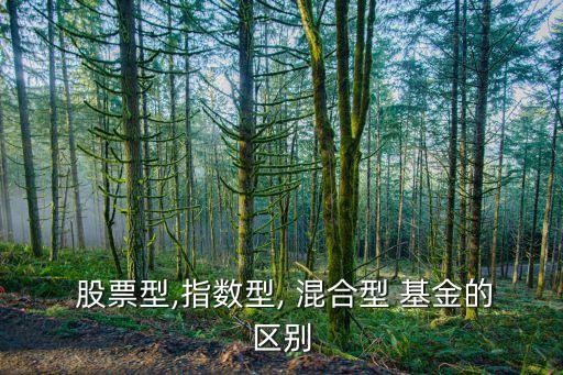  股票型,指數型, 混合型 基金的區(qū)別