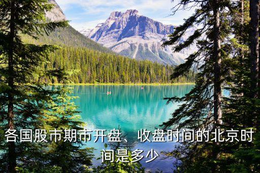 各國股市期市開盤、收盤時間的北京時間是多少