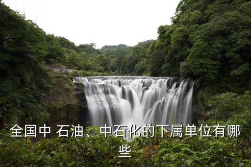 全國(guó)中 石油、中石化的下屬單位有哪些