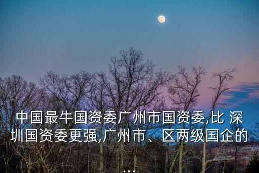中國(guó)最牛國(guó)資委廣州市國(guó)資委,比 深圳國(guó)資委更強(qiáng),廣州市、區(qū)兩級(jí)國(guó)企的...