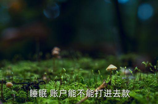  睡眠 賬戶(hù)能不能打進(jìn)去款