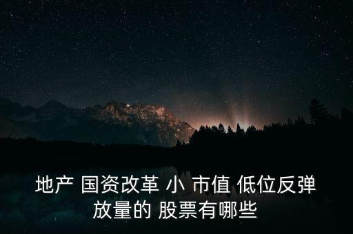 地產 國資改革 小 市值 低位反彈放量的 股票有哪些