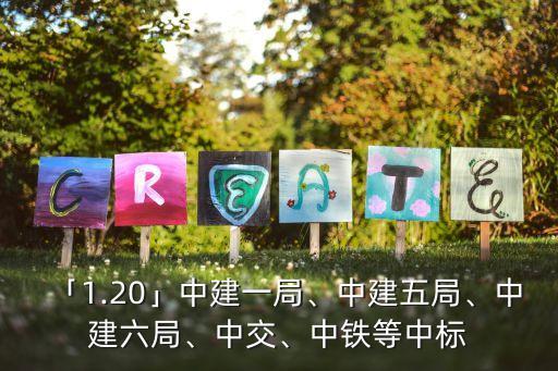 「1.20」中建一局、中建五局、中建六局、中交、中鐵等中標(biāo)