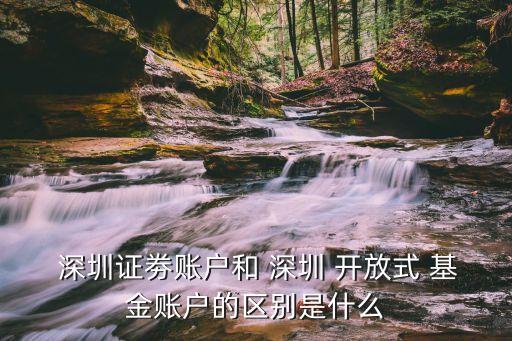  深圳證劵賬戶(hù)和 深圳 開(kāi)放式 基金賬戶(hù)的區(qū)別是什么