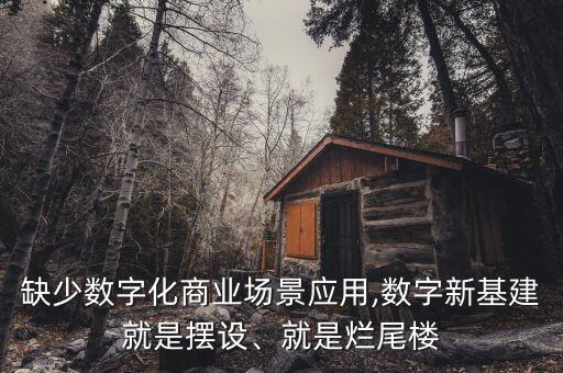 缺少數(shù)字化商業(yè)場(chǎng)景應(yīng)用,數(shù)字新基建就是擺設(shè)、就是爛尾樓